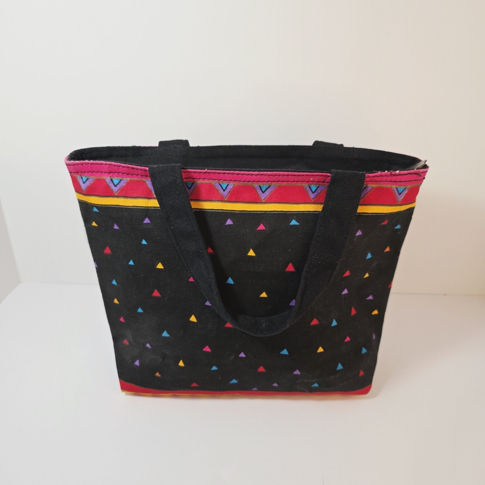 Laurel Burch Canvas Cat Tote Bag Colorful Art Print Hand Bag - Picture 5 of 15